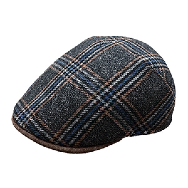 Gray Plaid Italian Pub Men's Cap Style: 807