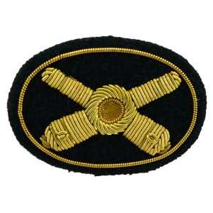 Artillery Officers Embroidered Hat Badge in Large for Civil war Hats