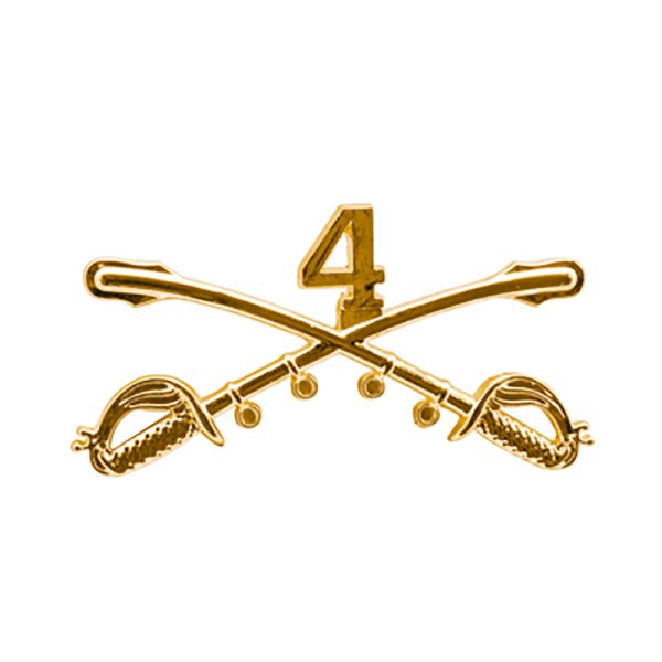 4th cavalry cross sabers insignia hat pin for military hats.