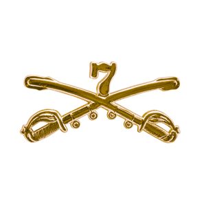 7th cavalry cross sabers insignia hat pin for military hats.