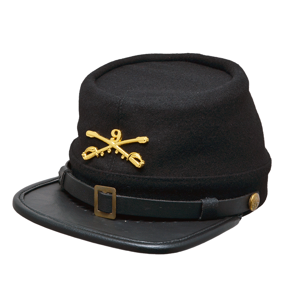Buffalo soldier kepi cap in black style 1779