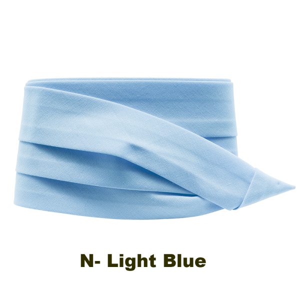 Light blue 3 pleat hat band in variety of colors