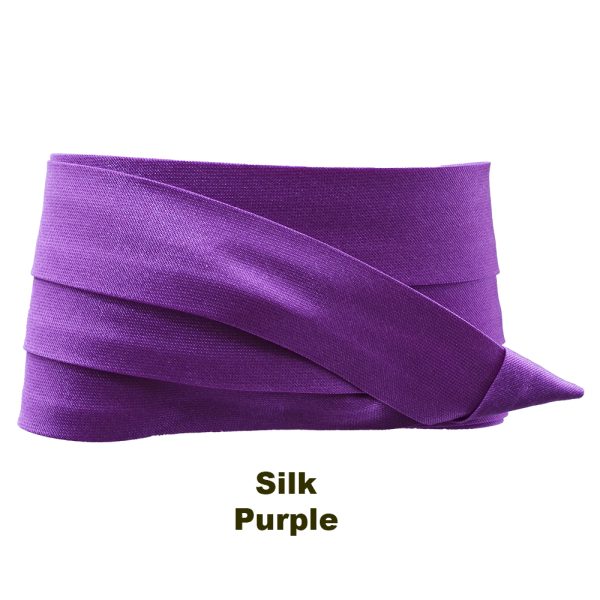 3 pleat satin band in purple